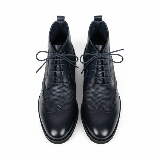 Boots bleu nuit dessus