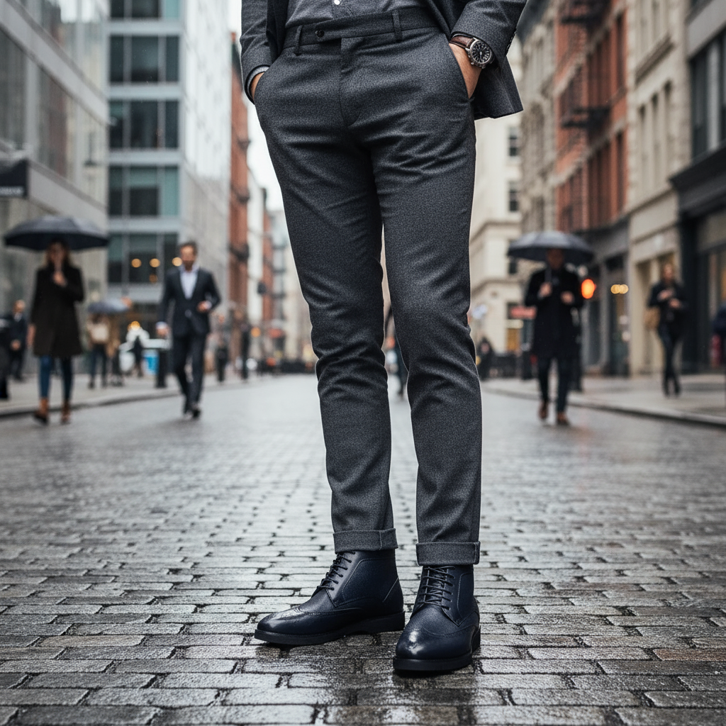 Boots bleu nuit lifestyle