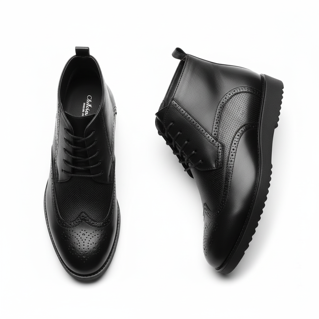 Boots brogue noir dessus