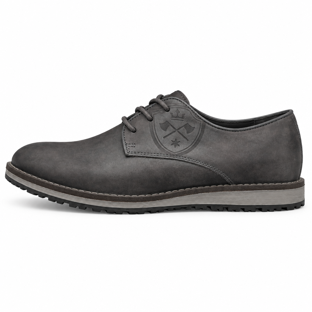 Chaussure gris-brun, vue de profil