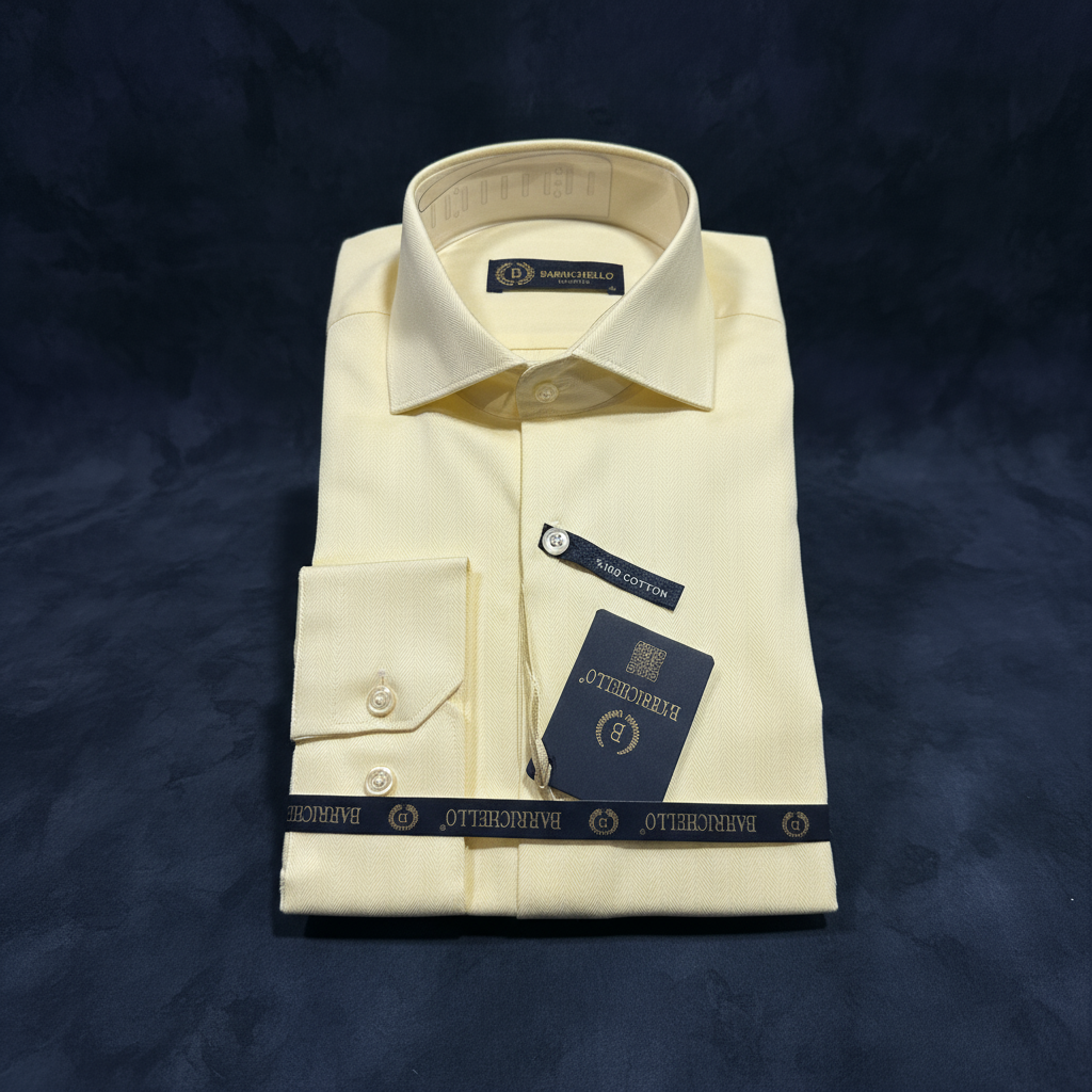 Chemise BARRICHELLO jaune fond classe