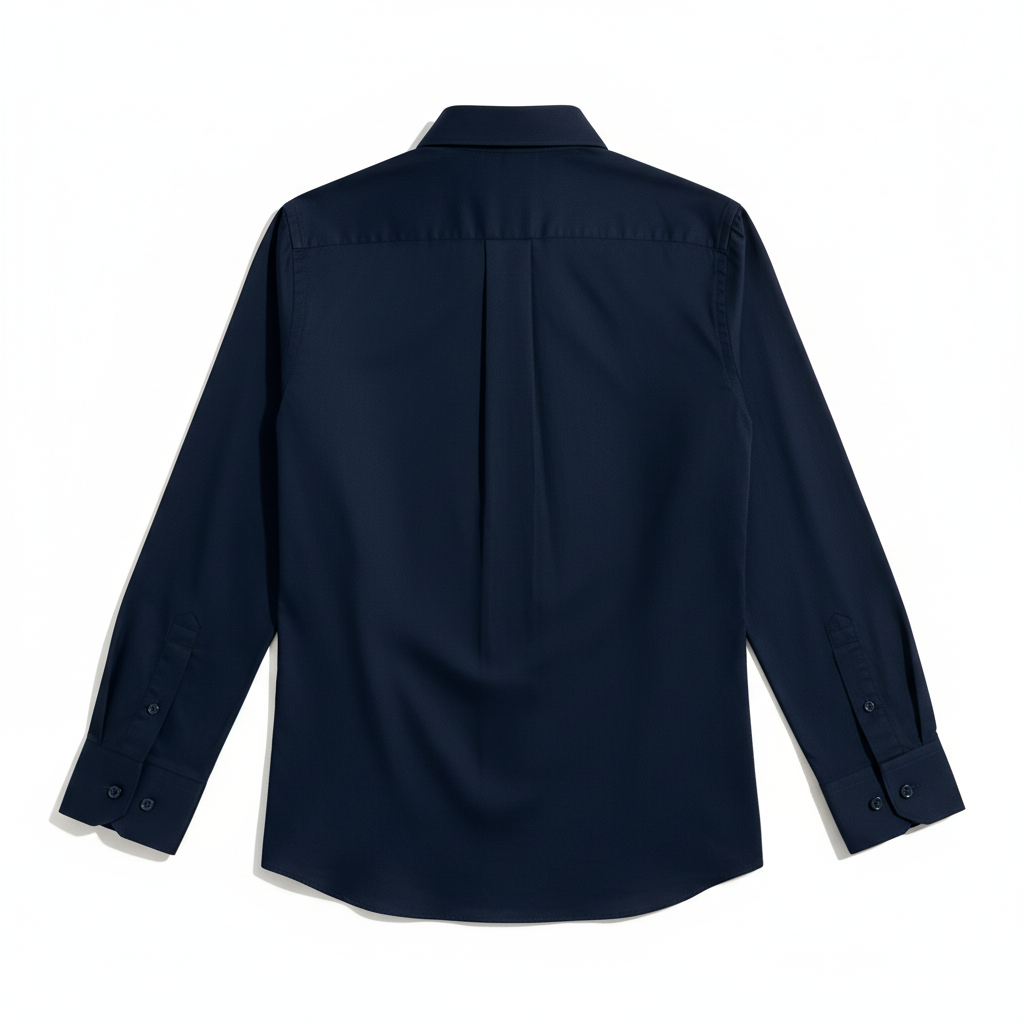 Chemise bleu marine vue de dos