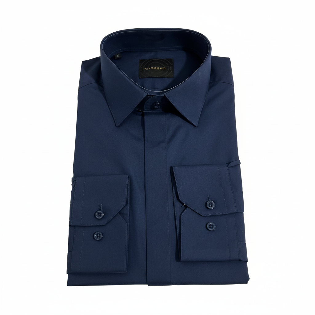Chemise bleu marine vue de face