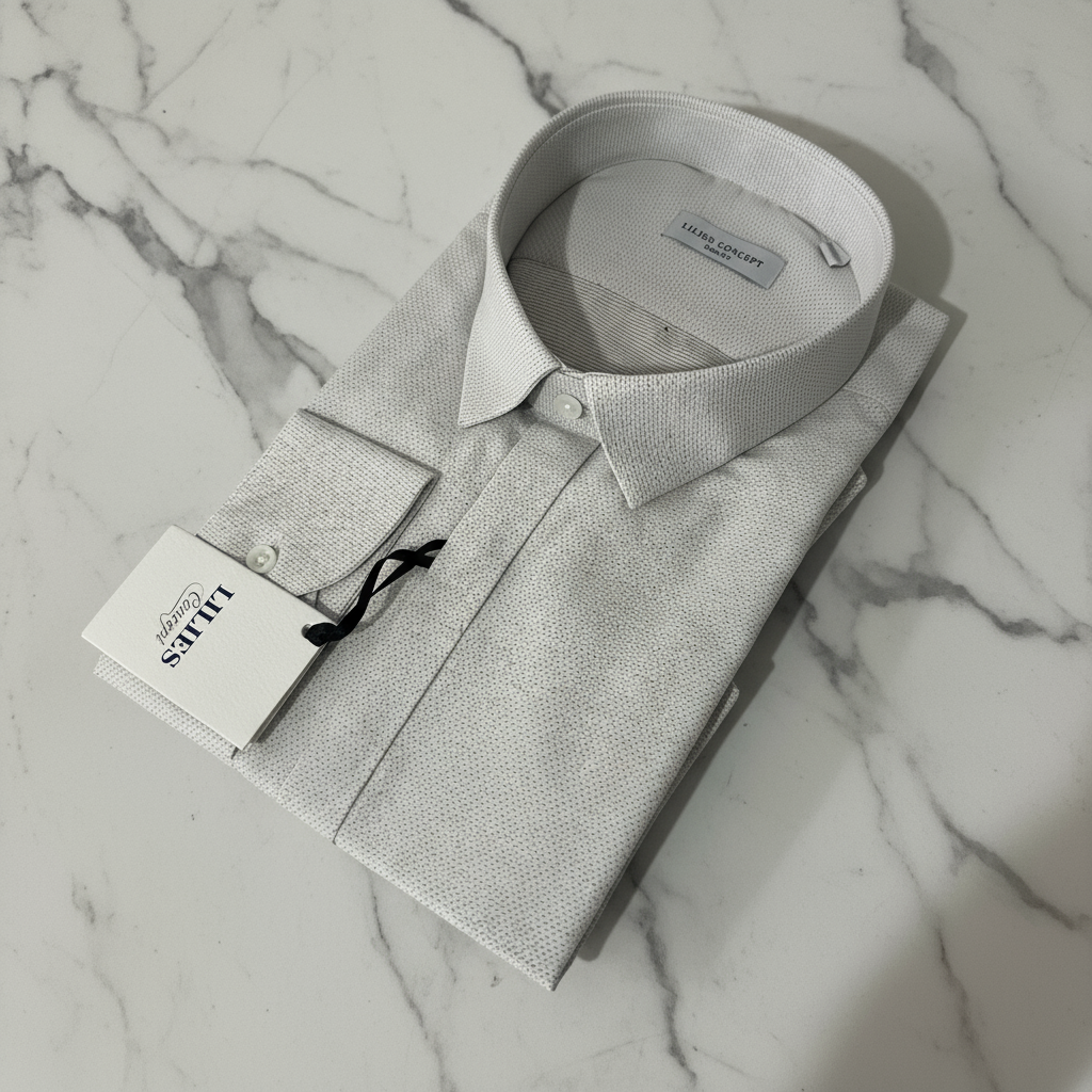 Chemise grise LILIES Concept sur fond classe