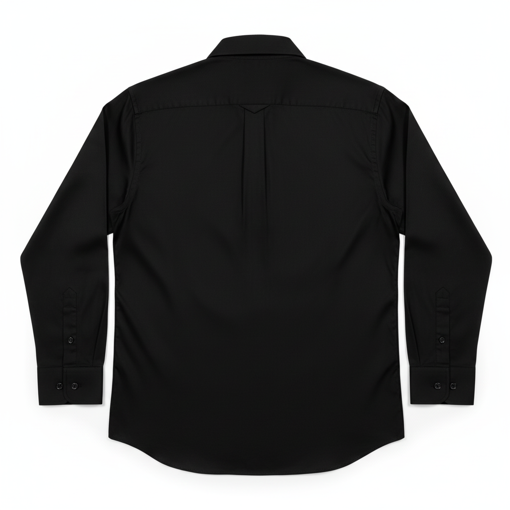Chemise noire vue de dos