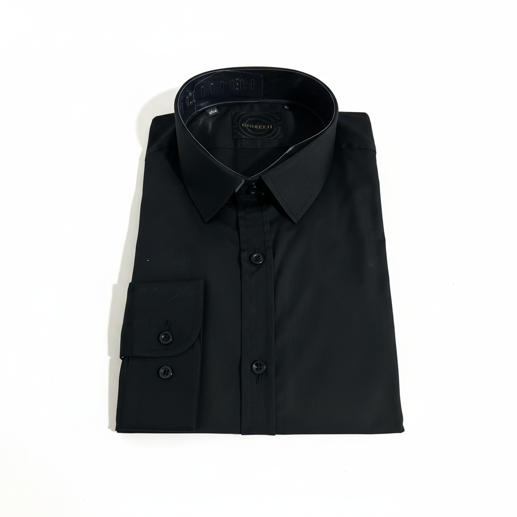 Chemise noire vue de face