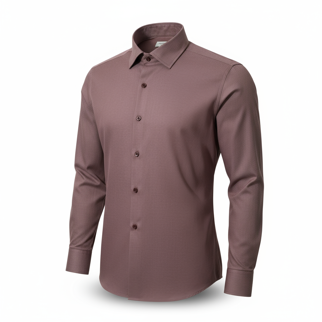 Chemise PIQUADRO bordeaux en position trois-quarts