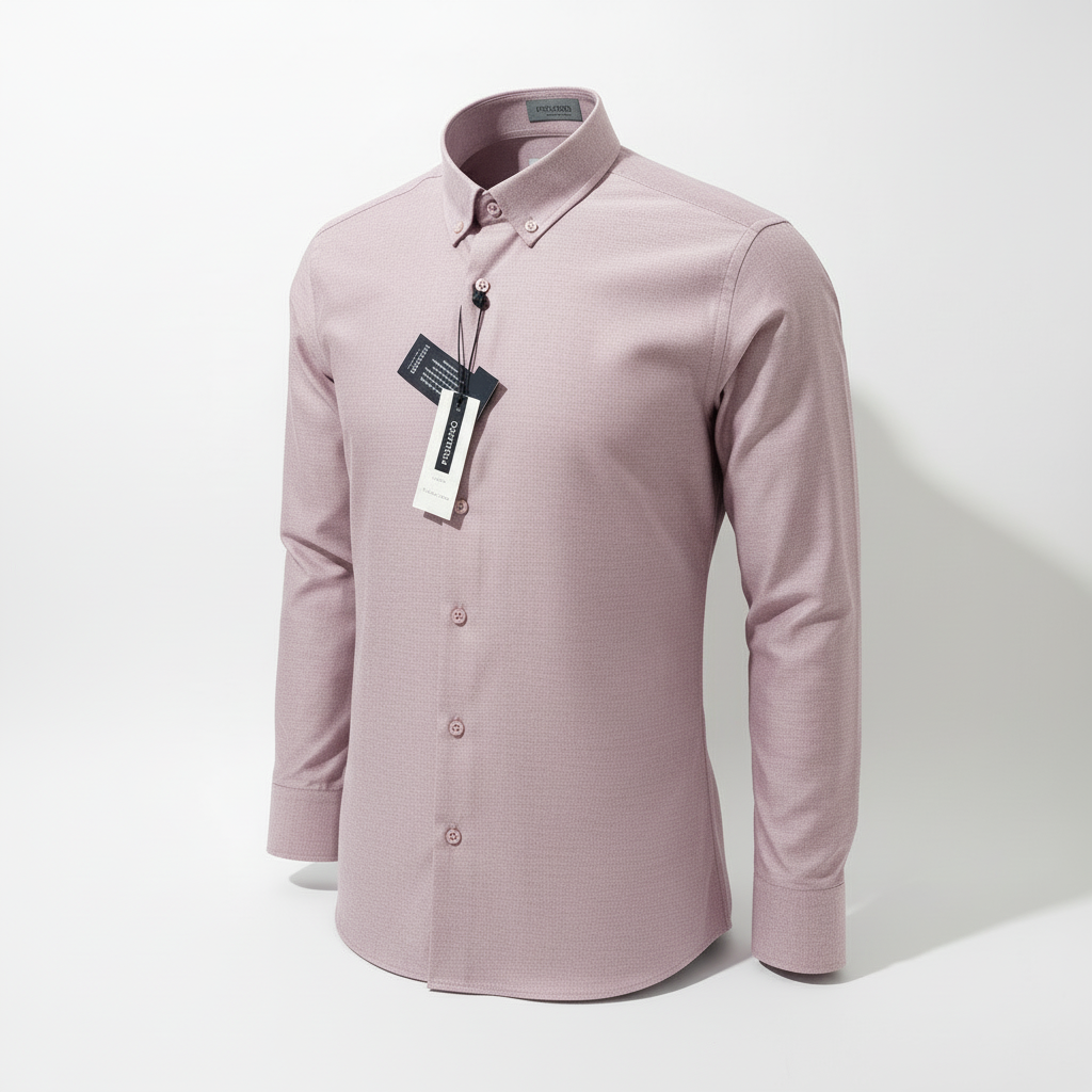 Chemise rose Piquadro en angle trois-quarts