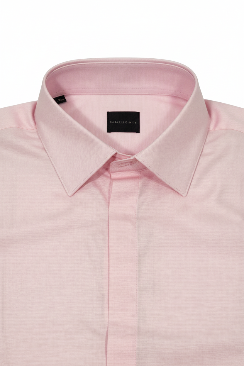 Détail col et boutonnage discret