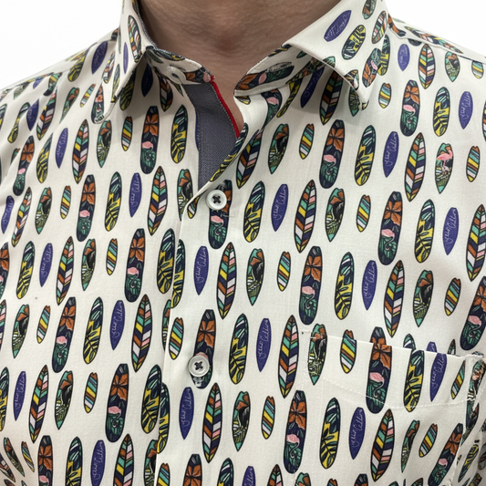 Détail motif plumes