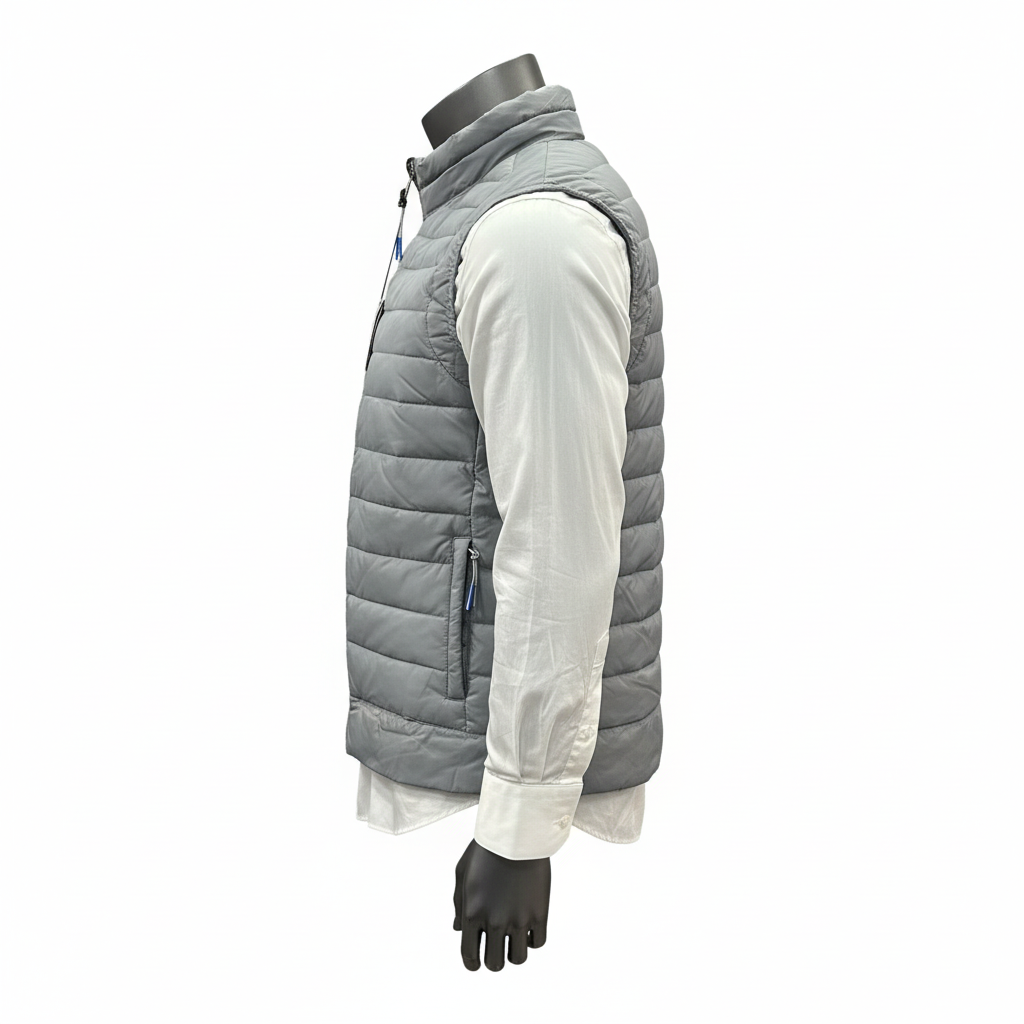 Doudoune grise - Profil