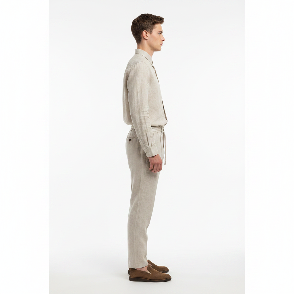 Ecom ensemble lin beige profil
