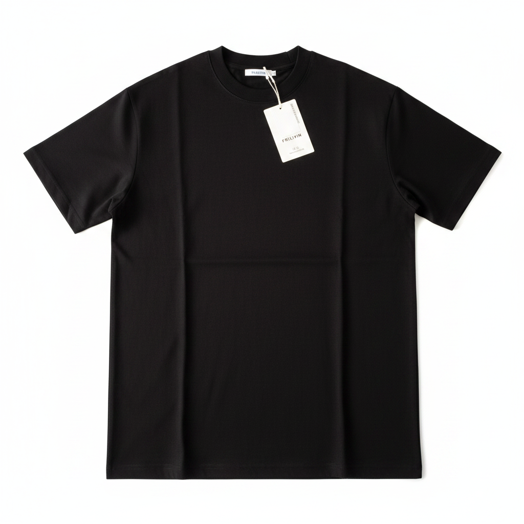 Frilivin tshirt noir flat lay