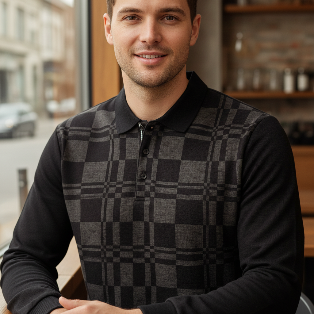 Gros plan torse à carreaux