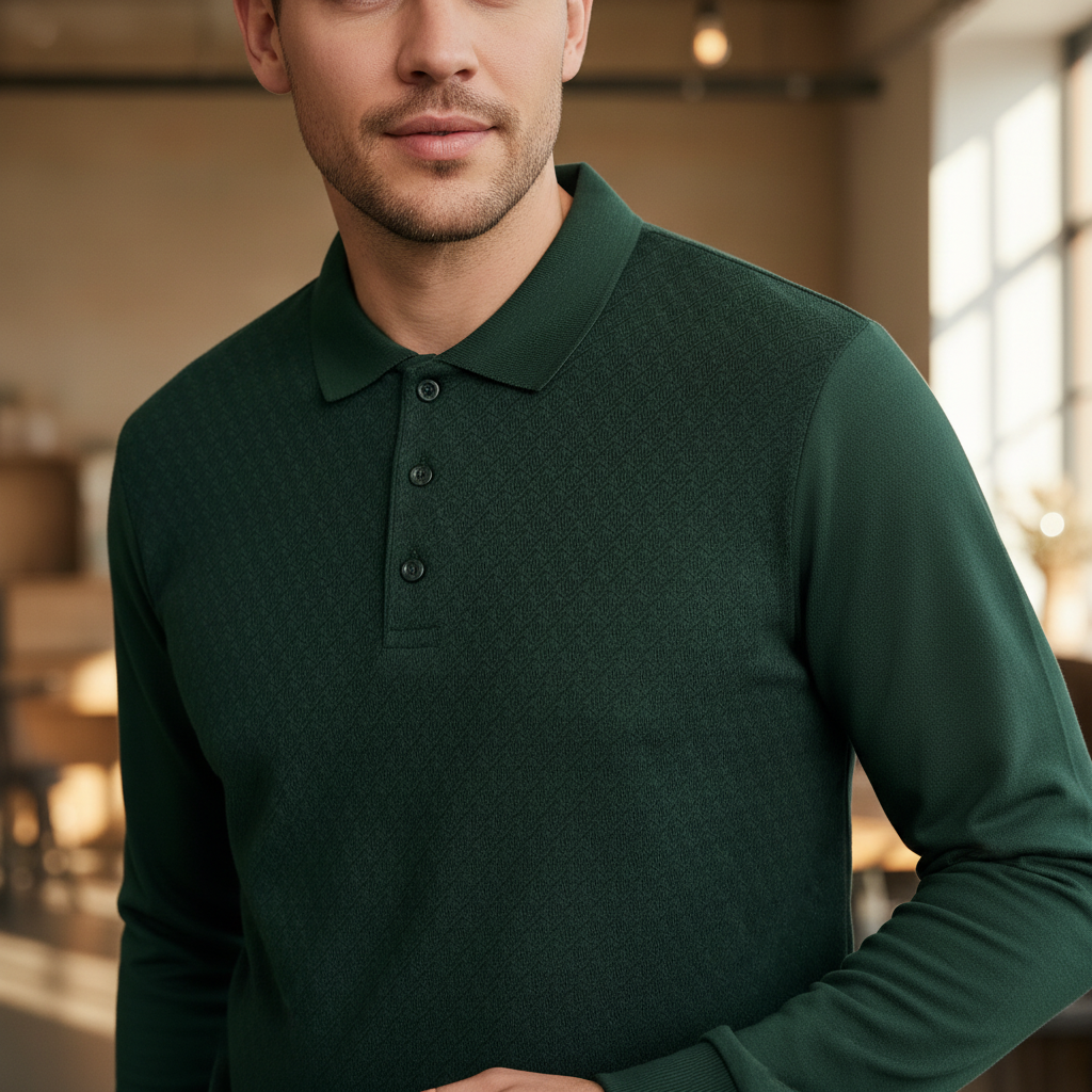 Gros plan torse texturé et manches unies