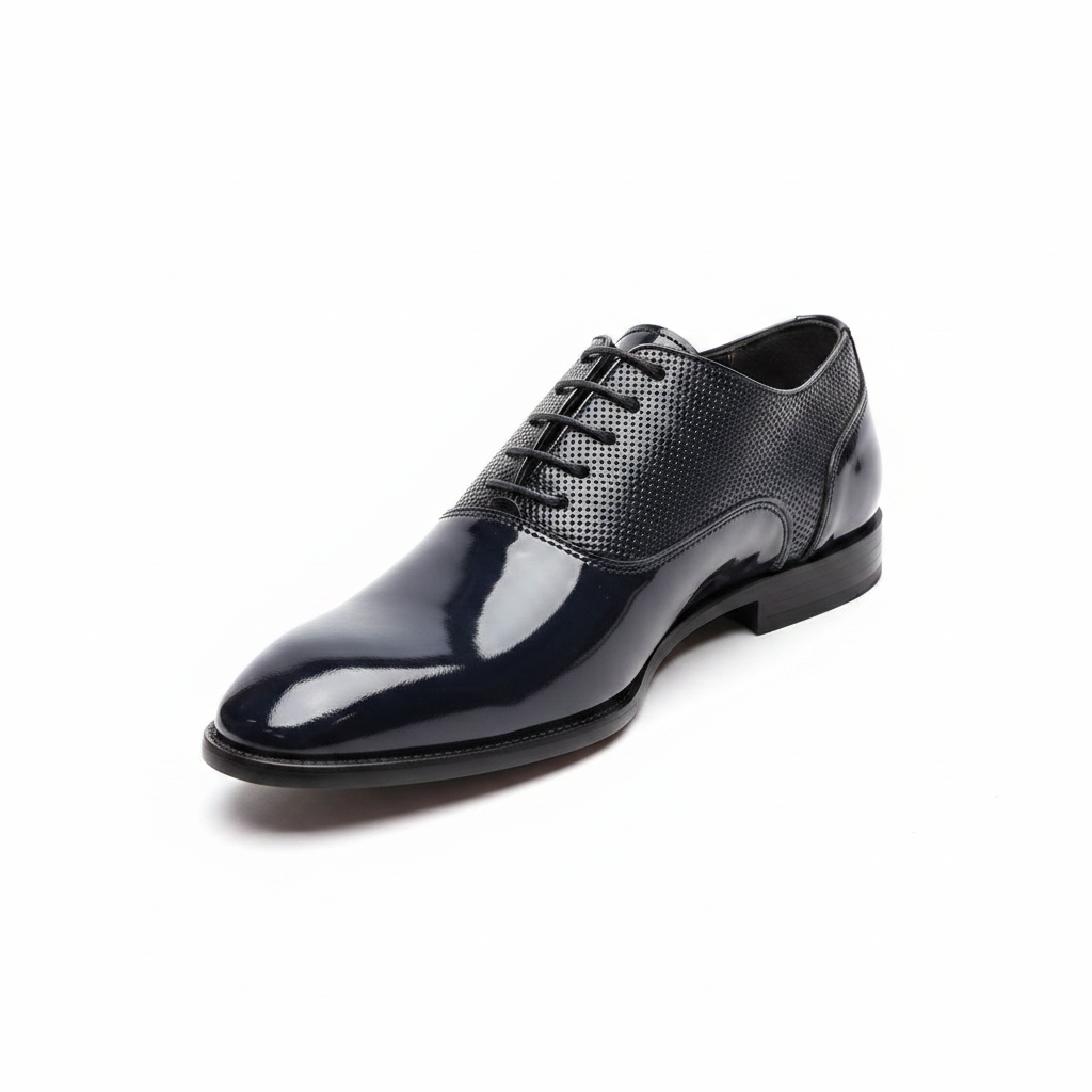 Navy Two-Tone Derby Front 3/4