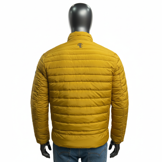 Photo e-commerce carrée - Doudoune jaune vue arrière