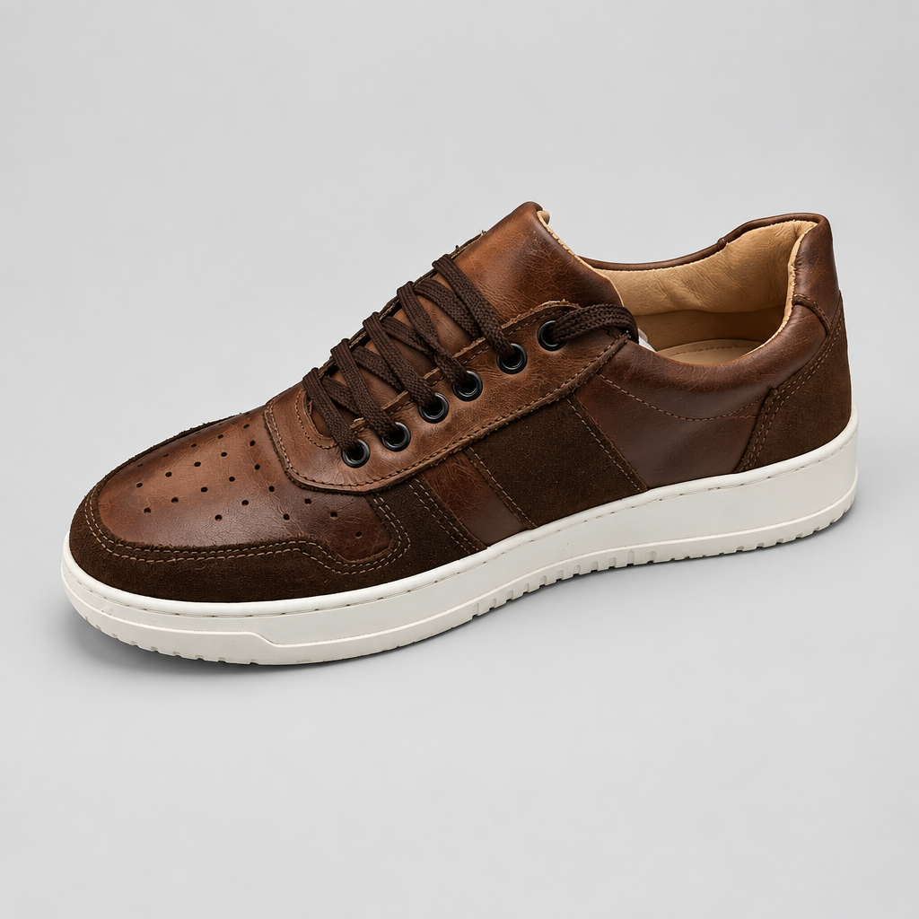 Photo e-commerce trois-quarts, chaussure marron