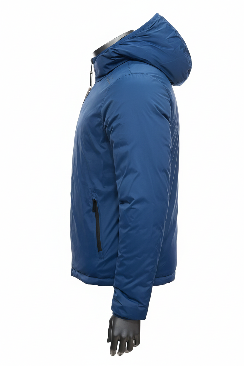 Photo e-commerce - Veste bleue vue de profil