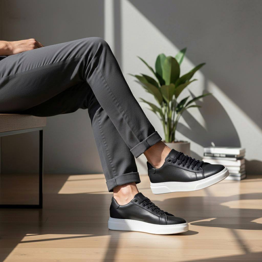 Walking Shoes Black Made in Italy