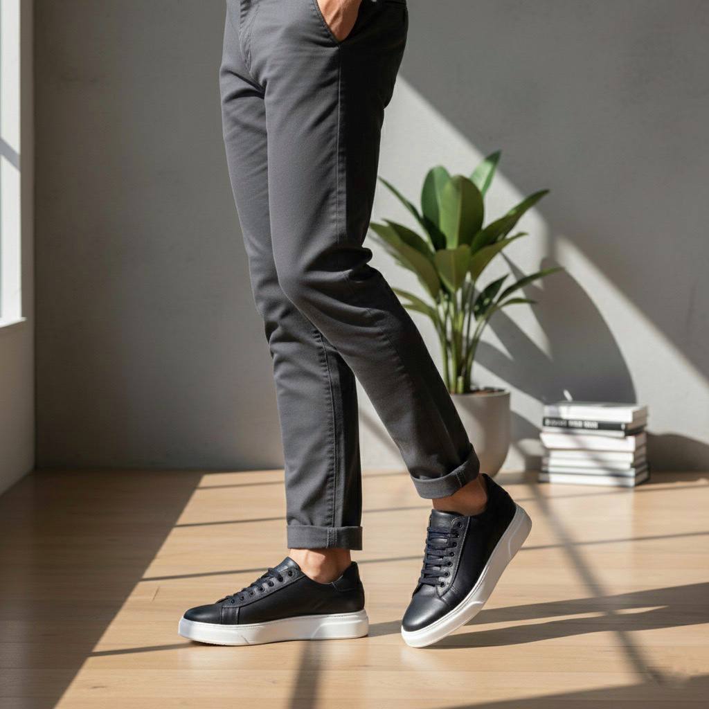 Walking Shoes Black Made in Italy