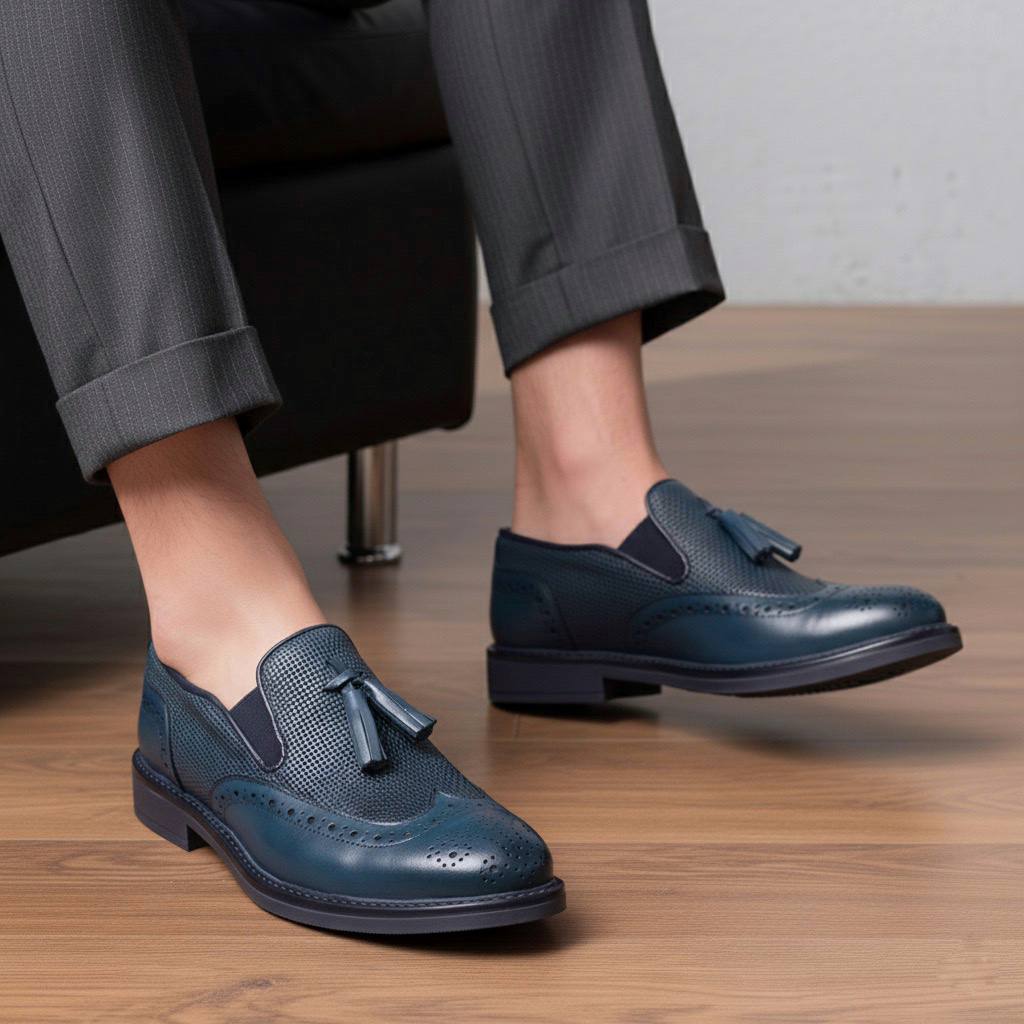 Frank Paul Shoes Blue Made in Italy Blue