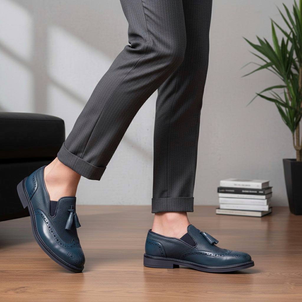 Frank Paul Shoes Blue Made in Italy Blue