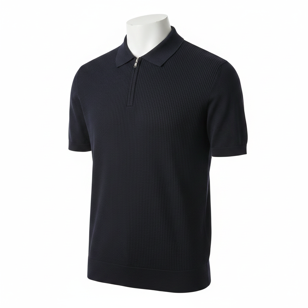 Polo Zip Navy 3/4