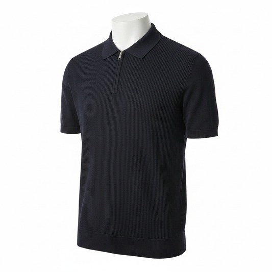Polo Zip Navy 3/4