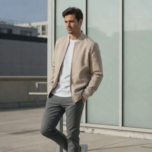 Spring Blouson léger zippé - Beige - Matière déperlante (imperméable)