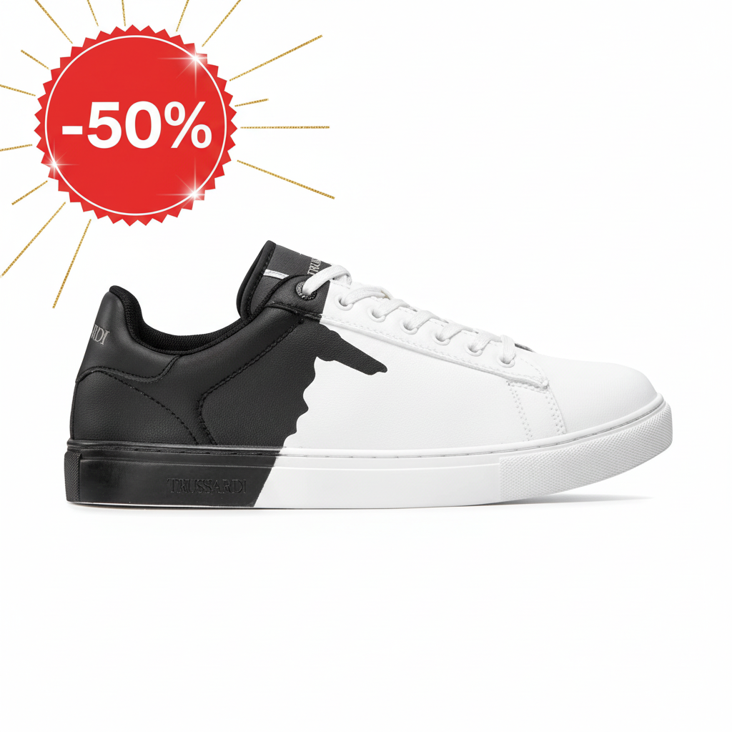 Publicité sneakers Trussardi -50%