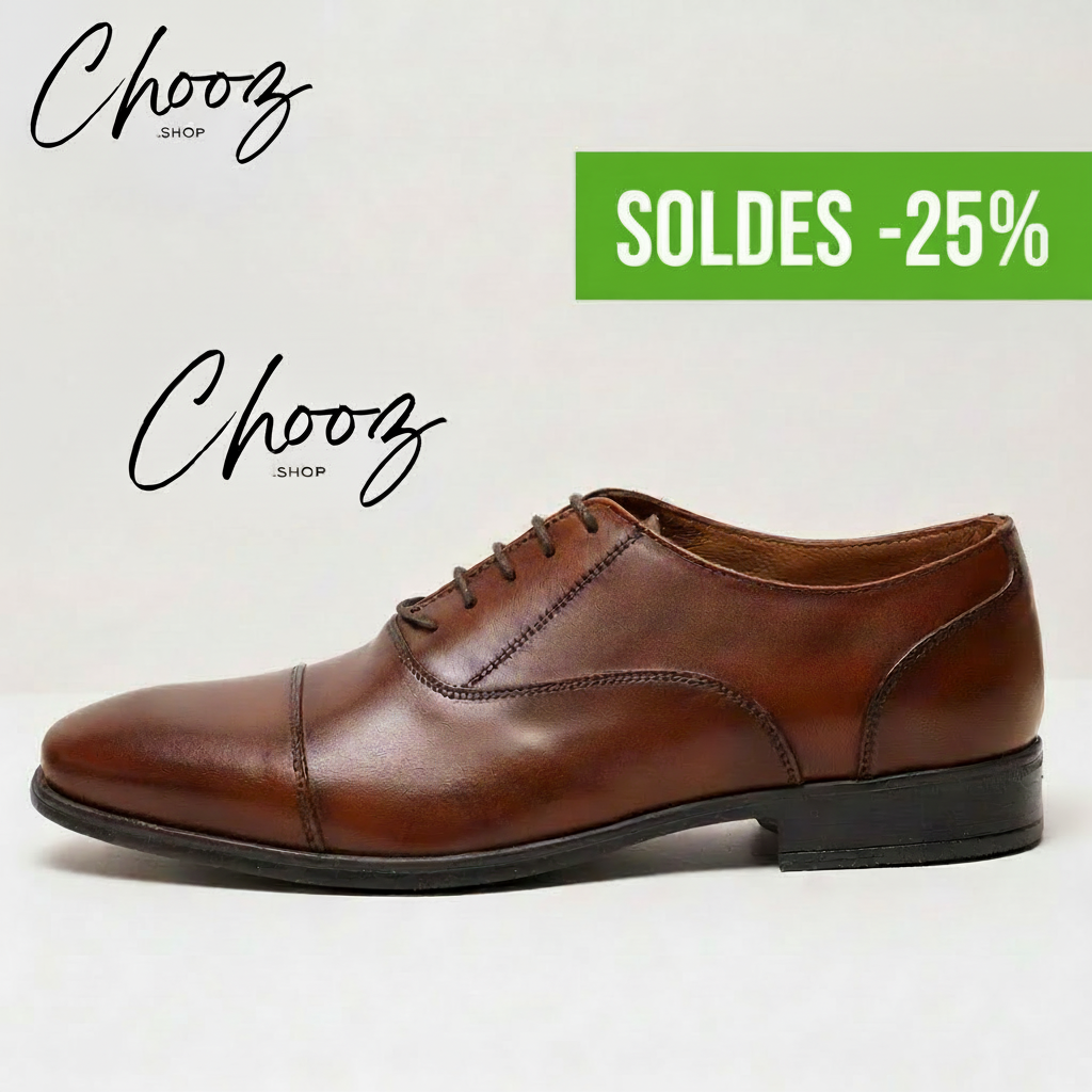 Publicité SOLDES -25% Oxford Marron