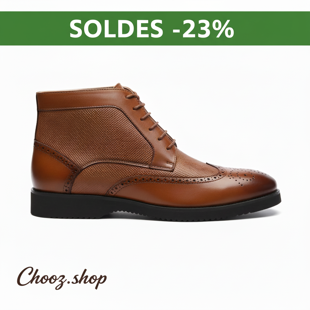 Publicité Soldes Bottine Marron