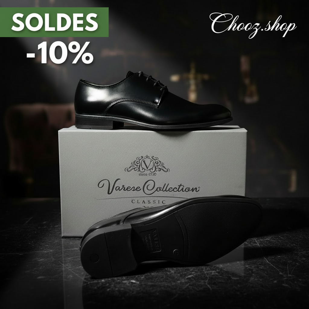 Publicité Soldes Chaussures Ville Noires