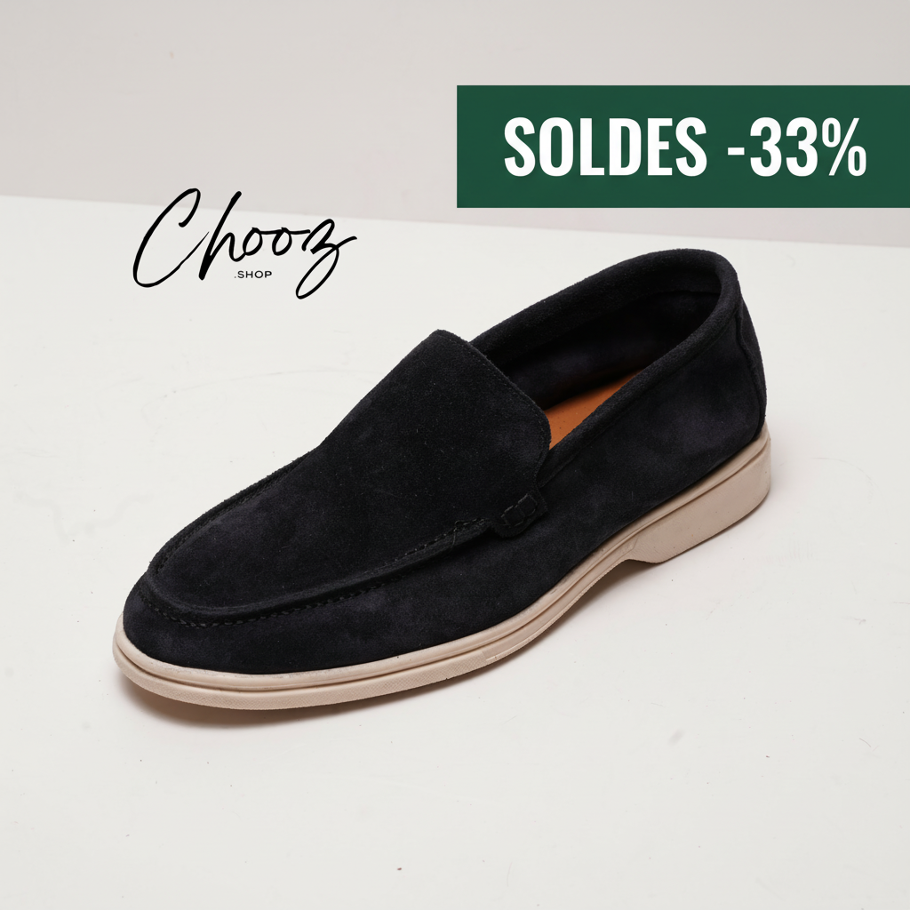 Publicité Soldes Mocassin Noir