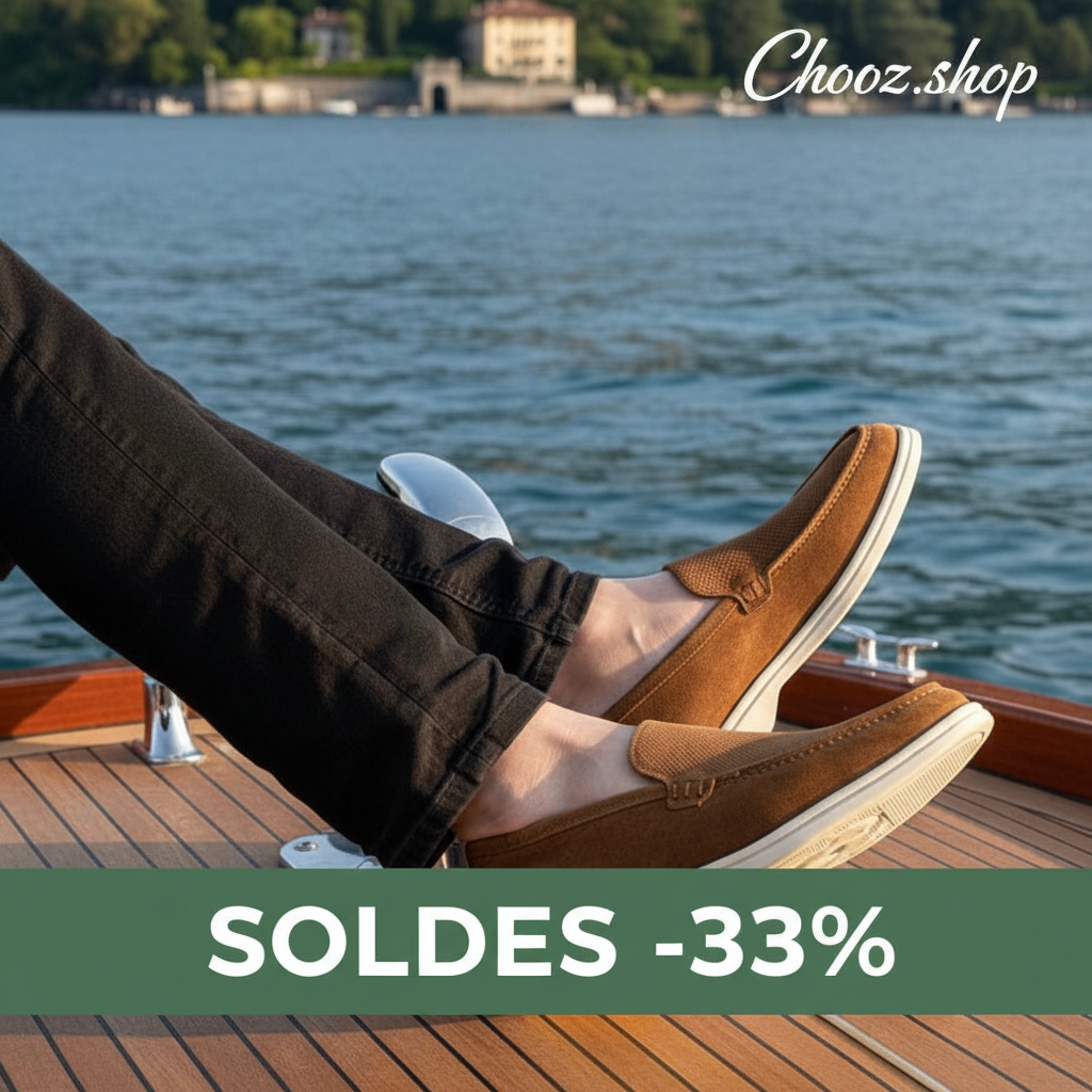 Publicité Soldes Mocassins Marron Lifestyle