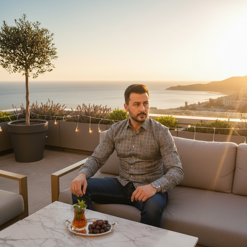 Rooftop méditerranéen - thé à la menthe