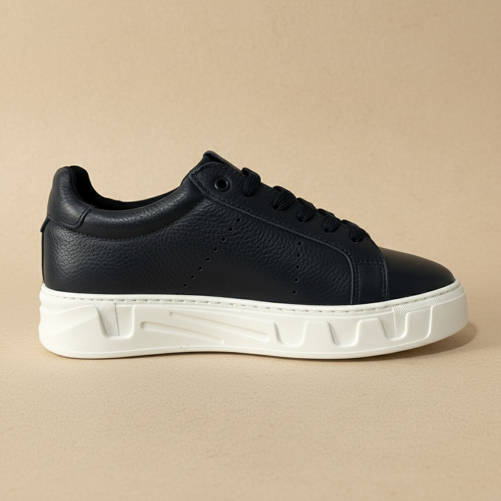 Sneakers bleu nuit profil