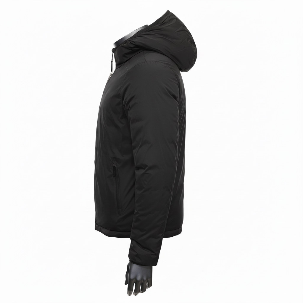 Veste noire - vue de profil