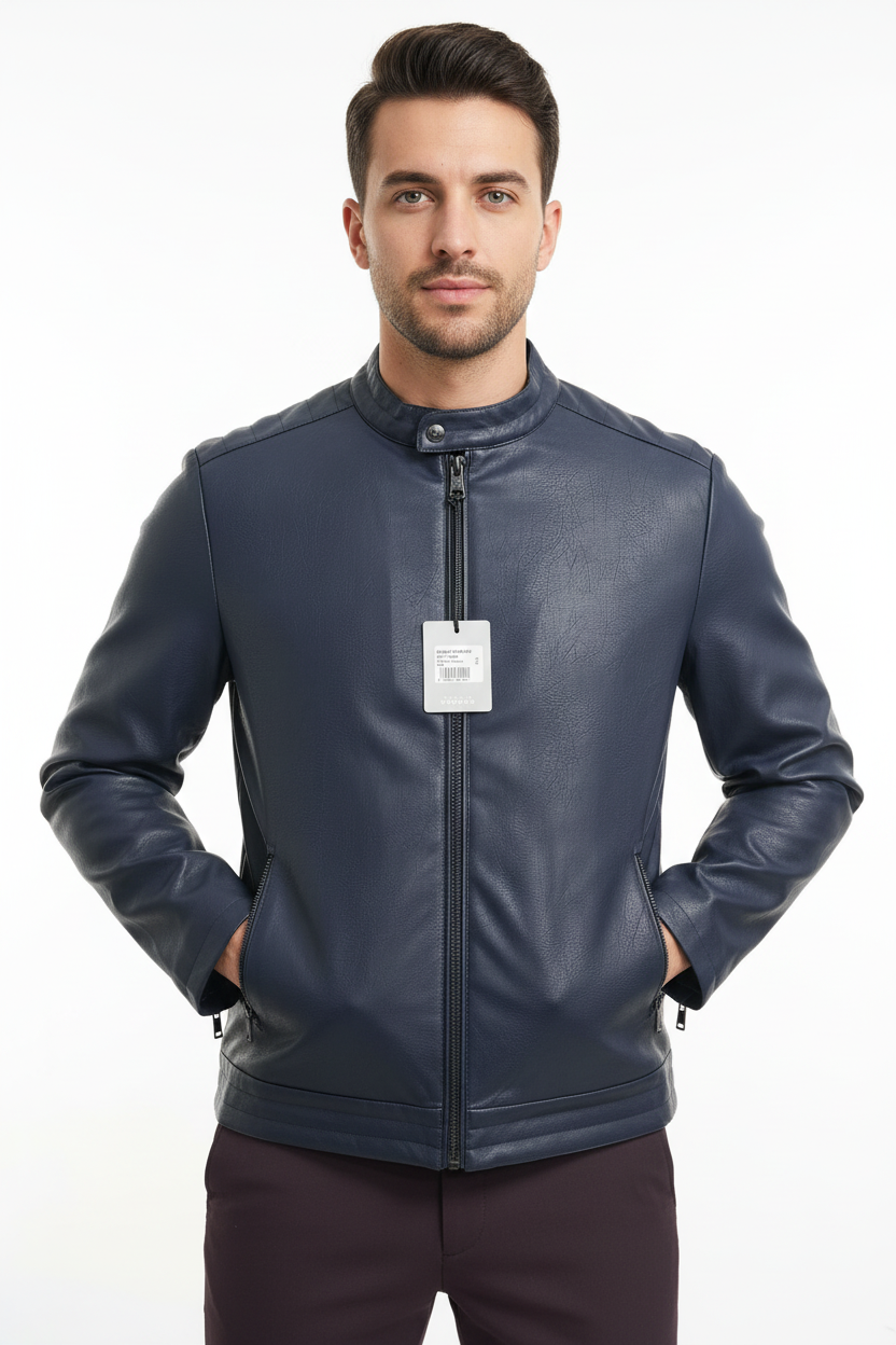 Veste simili cuir - Portée