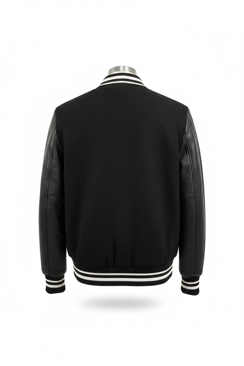 Vue arrière laine texturée