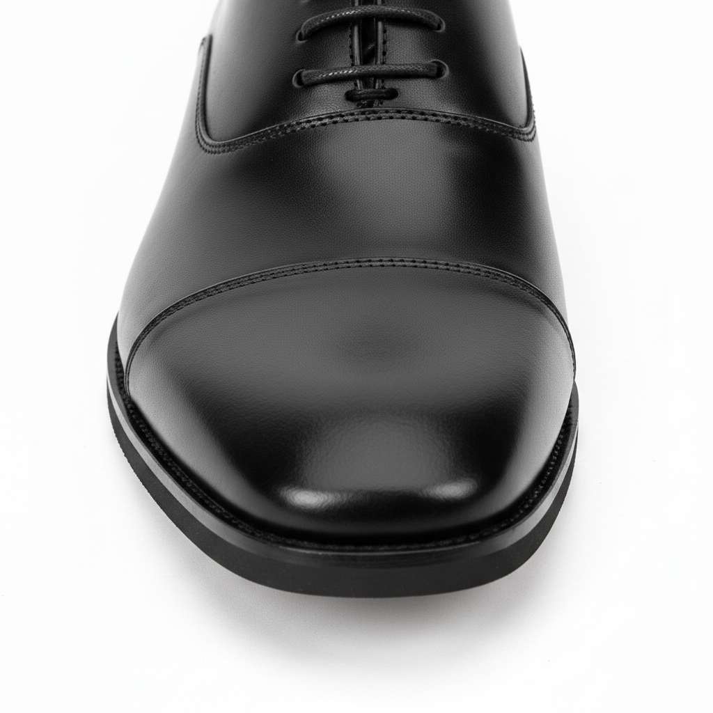 Vue avant - Oxford Cap-toe noir Fabio Lorenzi