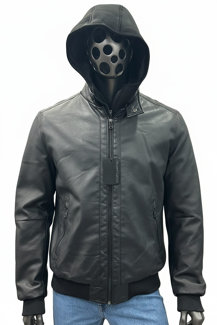 Vue de face bomber gris